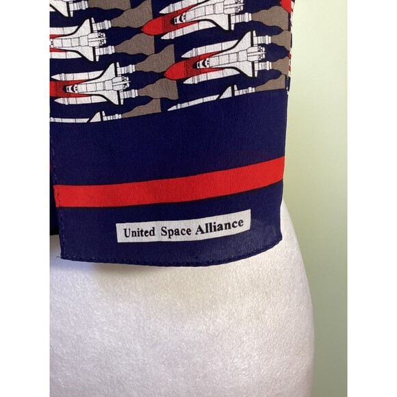 Vintage Salties United Space Alliance Space Shuttle Print Rectangle Scarf 45X10 - Picture 3 of 5